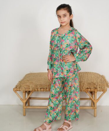 Mint Garden Premium Silk Co-Ord Set