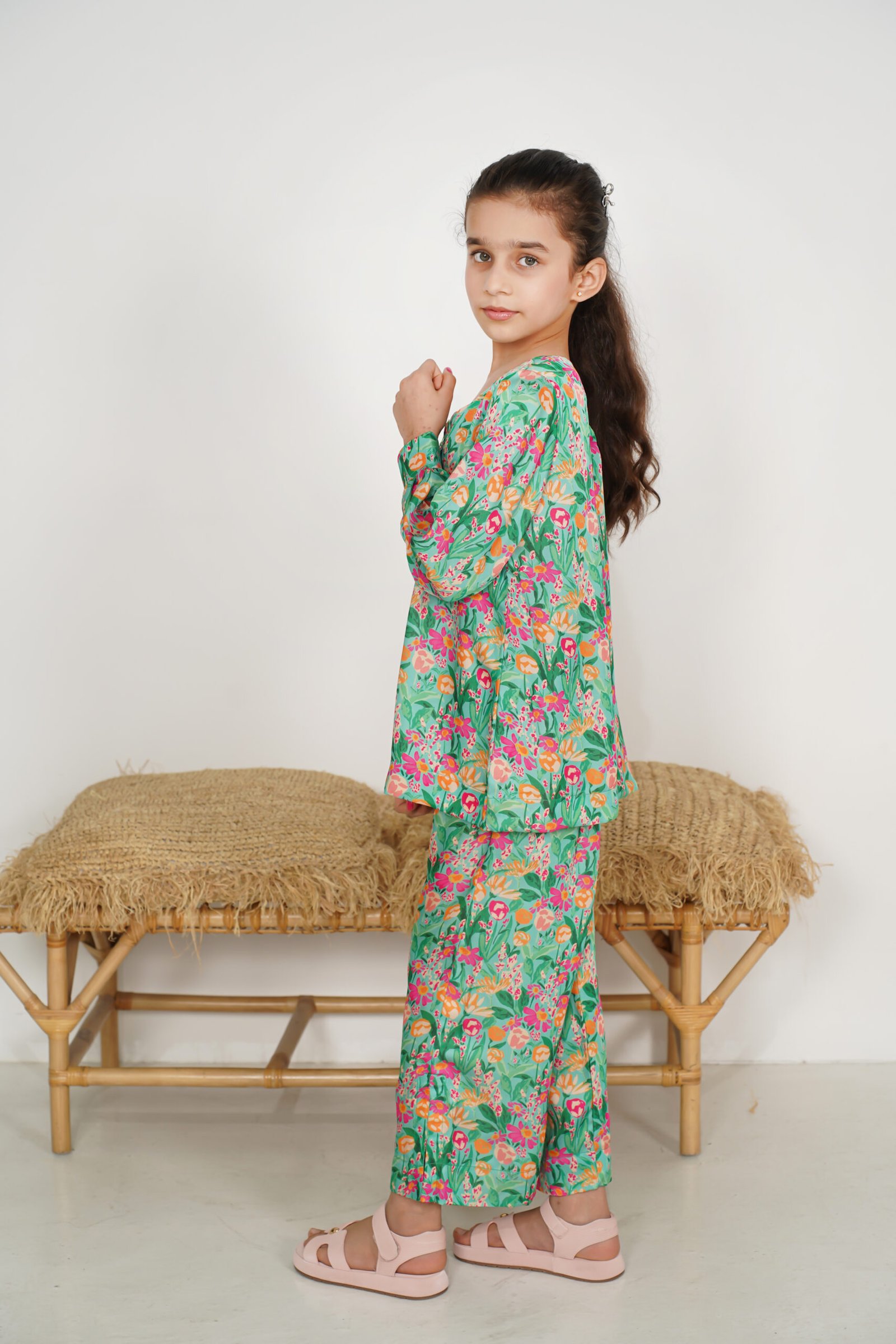 Mint Garden Premium Silk Co-Ord Set