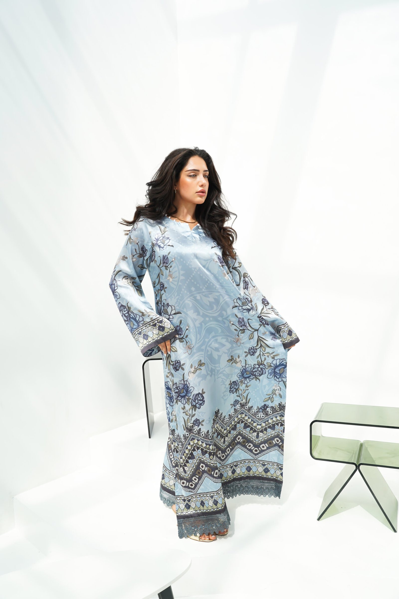 Azure Serenity Kaftan - Image 3