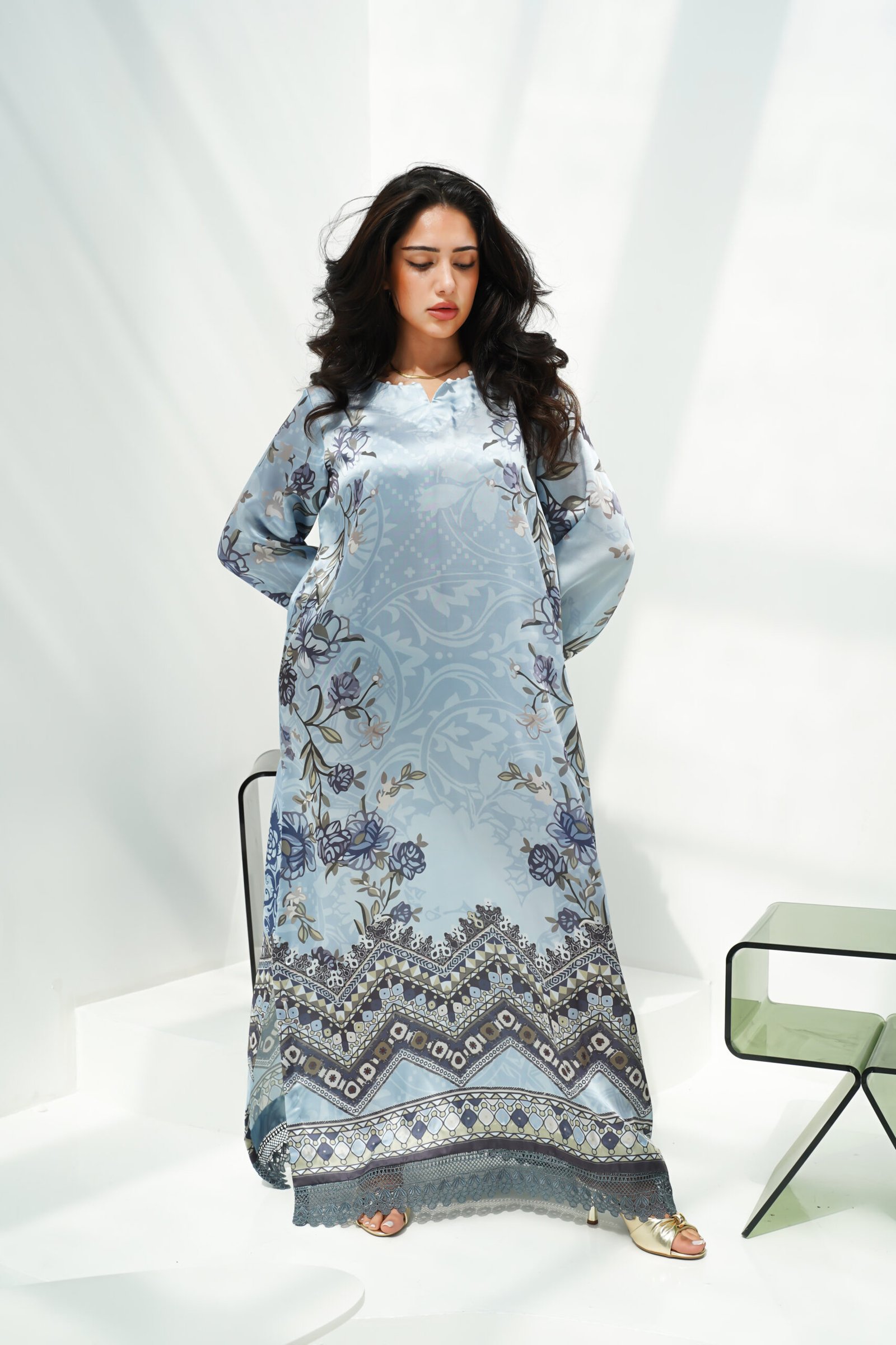 Azure Serenity Kaftan