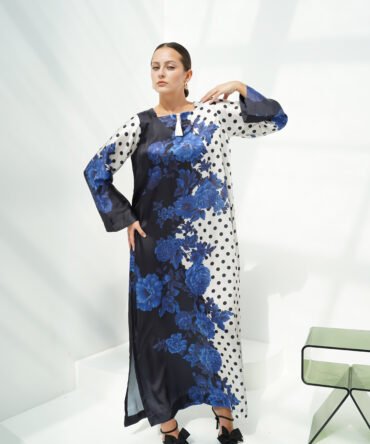 Royal Sapphire Bloom Kaftan