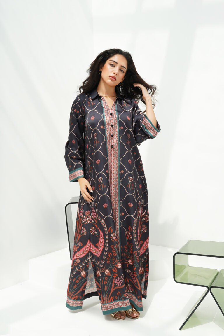 Sapphire Blossom Kaftan